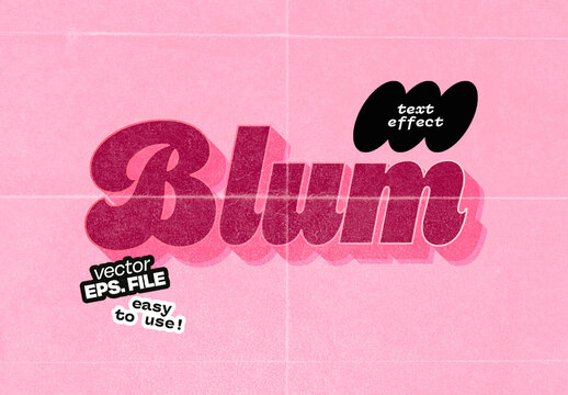 Retro Shadow Script Text Effect
