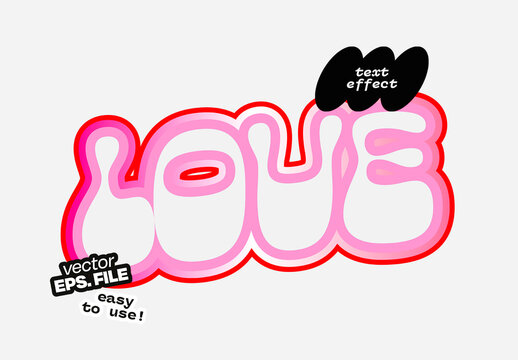 Bubble Rounded Text Effect