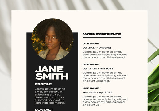 Modern Resume Template with Clean Columns and Neutral Background
