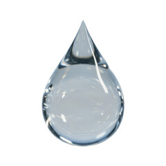 Obraz premium 3D Rendering Detailed Water Drop with Transparent Fluid Background