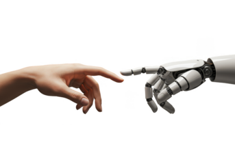 Human and Robot Hands Touching with Fingers in Artificial Concept