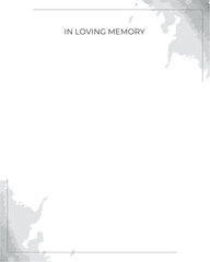 Fully editable funeral invitation template. Vector format for Illustrator