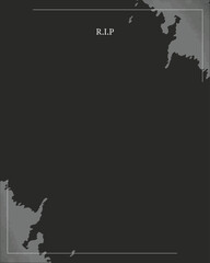 Editable funeral announcement card in Illustrator vector format.