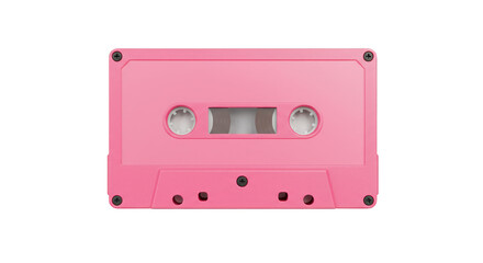 Obraz premium Illustration of Pink Cassette Tape Transparent Background Music Design