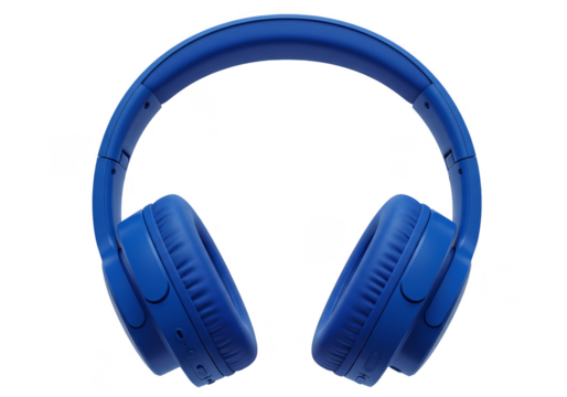 Isolated Blue Wireless Headphones For Music And Portable Audio Device