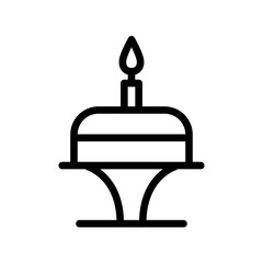 Birthday cake icon design template SVG