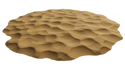 Isolated Detailed Sand Texture Background Pattern with Transparent Background