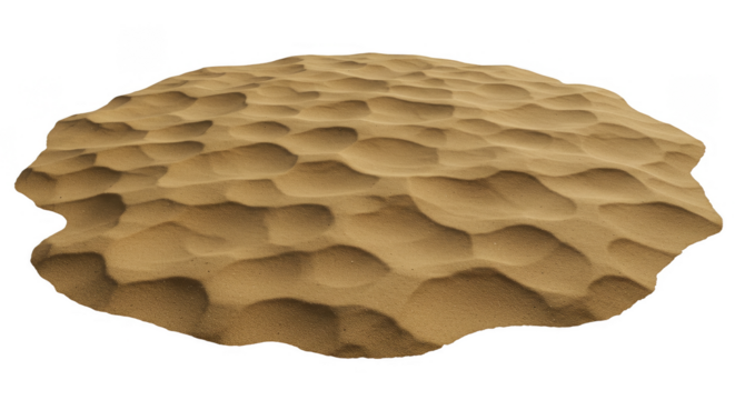 Isolated Detailed Sand Texture Background Pattern with Transparent Background