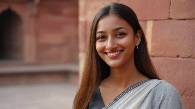 Young Indian girl with saree