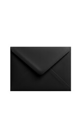 Isolated Black Envelope On Transparent Background For Secure Communication