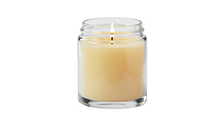 Illustration Of Burning Scented Candle In Glass Jar On Transparent Background
