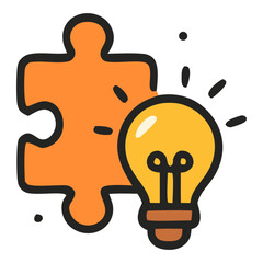  problem solving Icon, Filled Line style icon vector illustration, Suitable for website, mobile app, print, presentation, infographic and any other project.