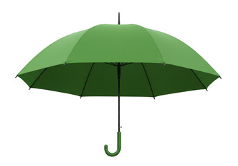 Illustration Of Green Umbrella For Rain Protection With Transparent Backdrop