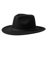 Fototapeta premium Isolated Fashionable Fedora Black Hat Classic Clothing Accessory