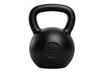 Isolated Fitness Kettlebell Weight on Transparent Background for Gym Workout