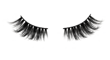 Isolated Glitter Eyelashes for Glamour Makeup Beauty and Fashion