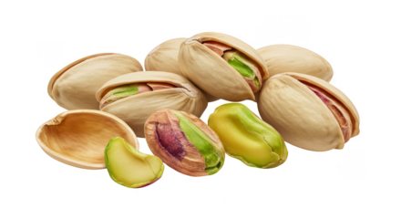 Isolated Pistachios Group a Healthy and Delicious Snack on Transparent