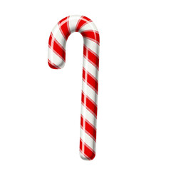 Fototapeta premium Illustration Candy Cane Striped Sweet Christmas Treat on Transparent