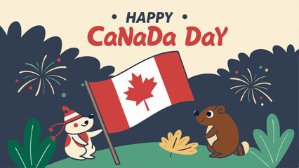 Fototapeta premium happy-canada-day-poster (34)