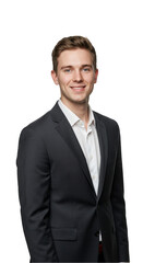 Isolated Portrait Of A Smiling Businessman In Suit On Transparent Background