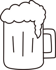 Beer Mug Hand Drawn Doodle


