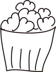 Popcorn Hand Drawn Doodle

