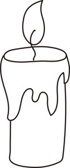 Melting Candle Hand Drawn Doodle

