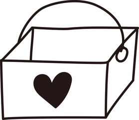 Heart Box Hand Drawn Doodle

