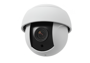 Isolated Security Camera Technology Equipment Surveillance on Transparent