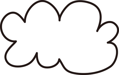 Fluffy Cloud Hand Drawn Doodle

