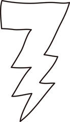 Lightning Bolt Hand Drawn Doodle

