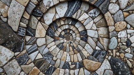 Fototapeta premium Abstract Stone Spiral Design Background - Modern Art Concept