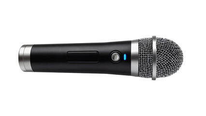 Professional Dynamic Microphone with Silver Grill and Control Switch for Recording and Performing