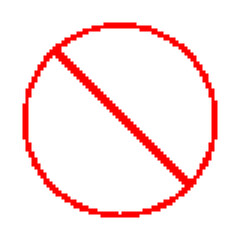 Pixel prohibition sign 