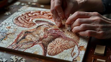 Unlocking the Mysteries: Human Brain Puzzle Assembly