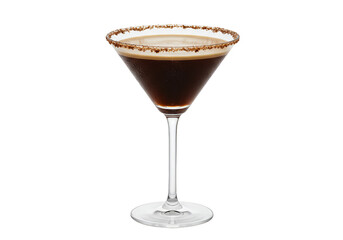 Isolated Transparent Background of Martini Cocktail Drink on Clear Glass