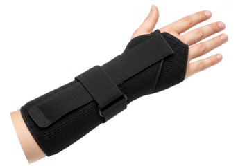 Isolated Transparent Background Of Medical Wrist Brace for Hand Support