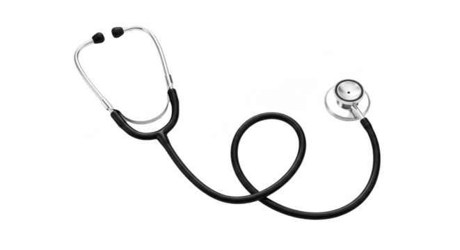 Isolated Stethoscope Medical Equipment on Transparent Background Medical Care
