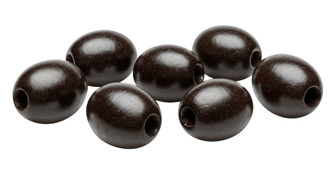 Isolated Food Group Black Olives Shiny Gourmet Appetizer in Png