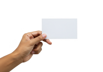 Isolated Business Card Hand Holding White Empty Mockup Template