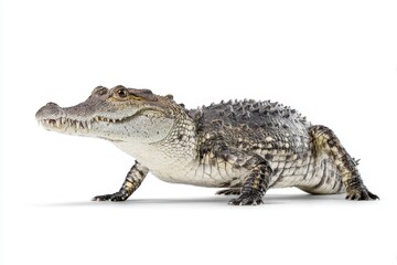 Naklejka premium Alligator on White Background