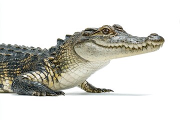 Obraz premium Isolated Crocodile on White Background