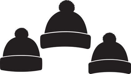 Winter hat cold weather fashion icon vector illustration