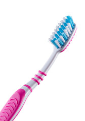 Isolated Illustration of Pink and Blue Toothbrush for Dental Hygiene