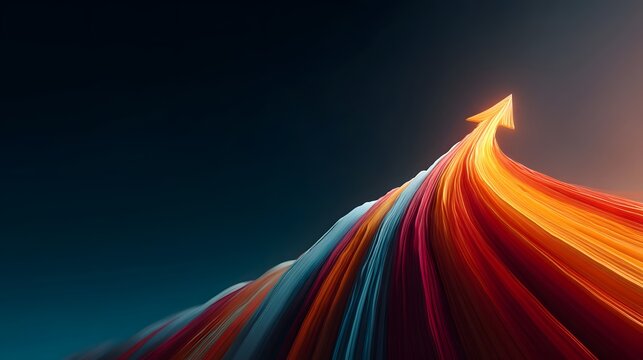 Business transformation and growth depicted through an abstract motion design