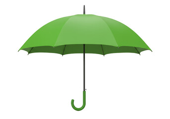 Illustration Of Green Single Umbrella With Transparent Isolated Background