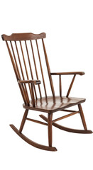 Isolated Wooden Rocking Chair With Transparent Background Home Decor