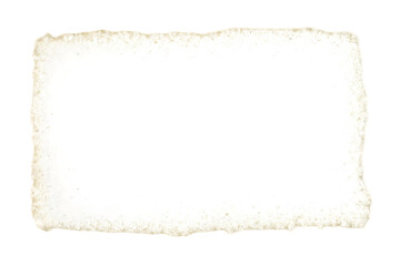 Obraz premium Aged Paper Frame with Textured Edges on Black Background for Creative Design Projects and Mockups