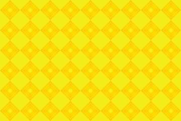 Seamless retro geometric pattern with yellow squares a vector illustration for fabric or textile design.
