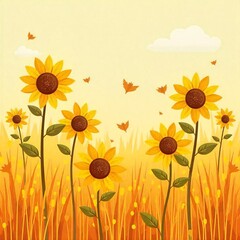 Cute Flower Background Desktop Wallpaper &ndash; Vector Floral Design